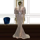 Женское вечернее платье с длинным рукавом, элегантное модельное платье знаменитости, весна-осень