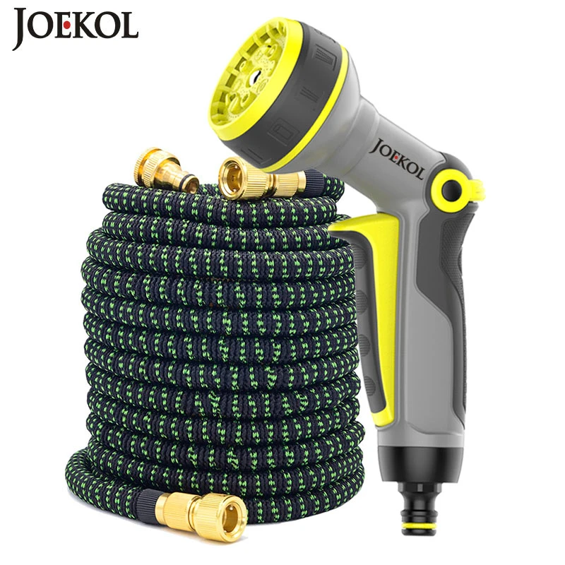 

Расширяемый садовый шланг для мойки автомобилей, гибкий шланг для полива сада с распылителем высокого качества