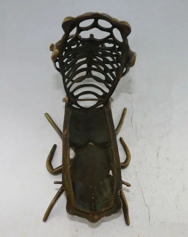 

China's Rare Copper Incense Burner, Cicada Statue Home Furnishing Decoration Handicrafts Ornaments