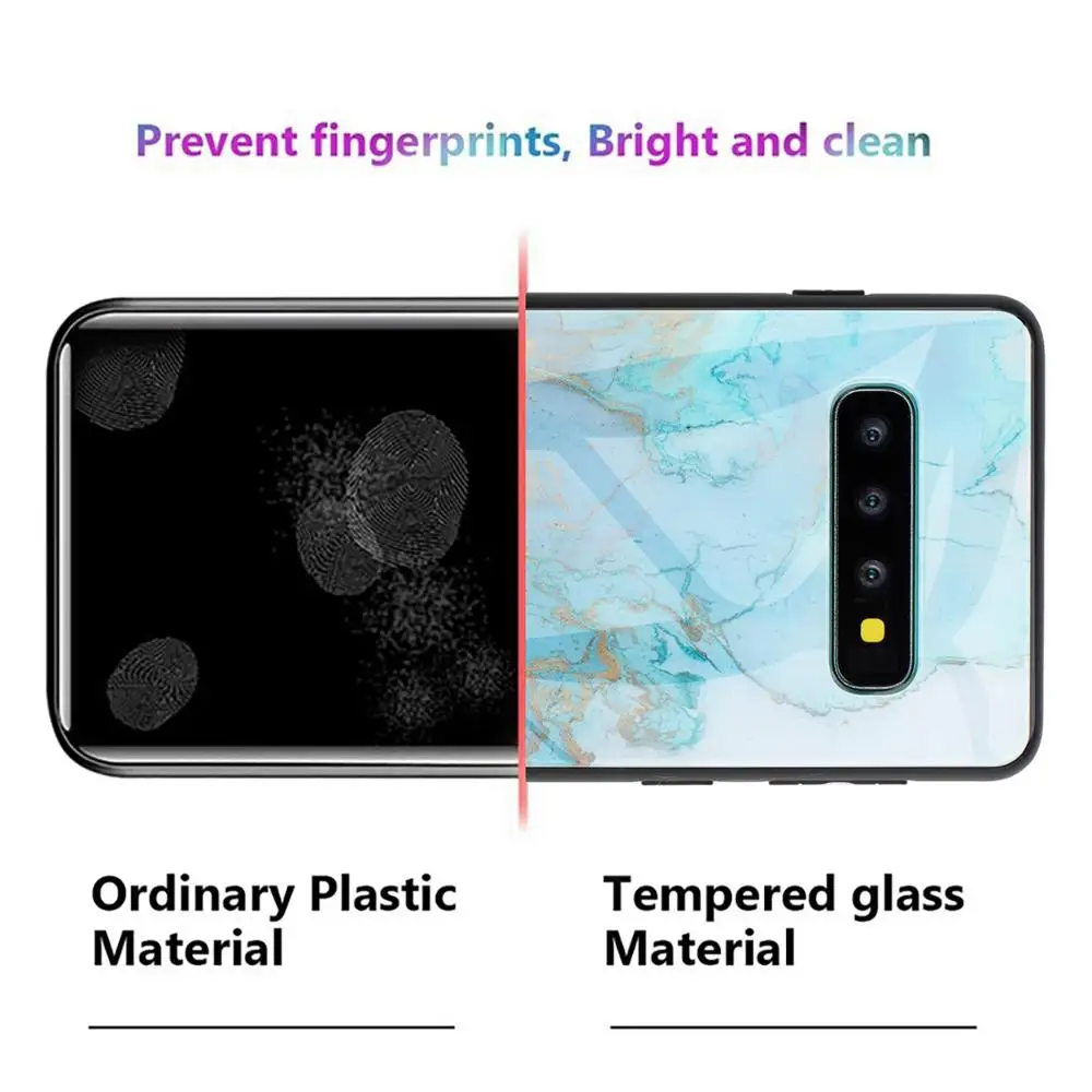 KISSCASE Мрамор Стекло чехол для samsung j3 pro A50 A10 принципиально окрашенные Жесткий из