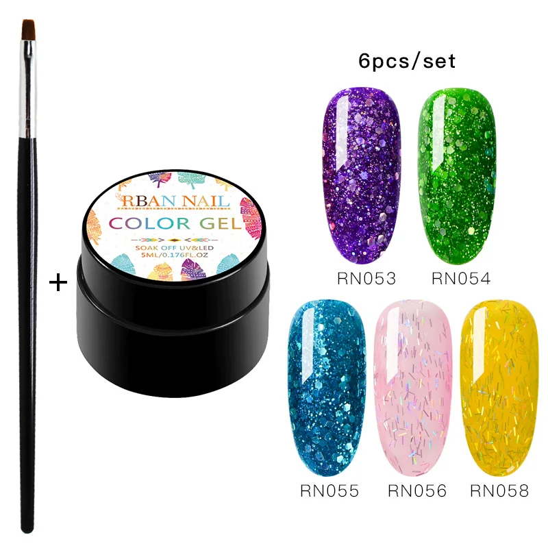 RBAN лак для ногтей 5 мл цветной набор гель лаков полуперманентный художественный