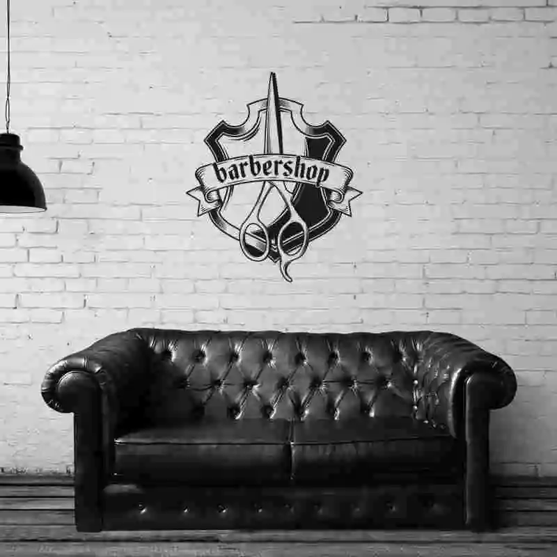 Парикмахерская наклейка на хлеб Виниловая стену украшение для окон стрижка
