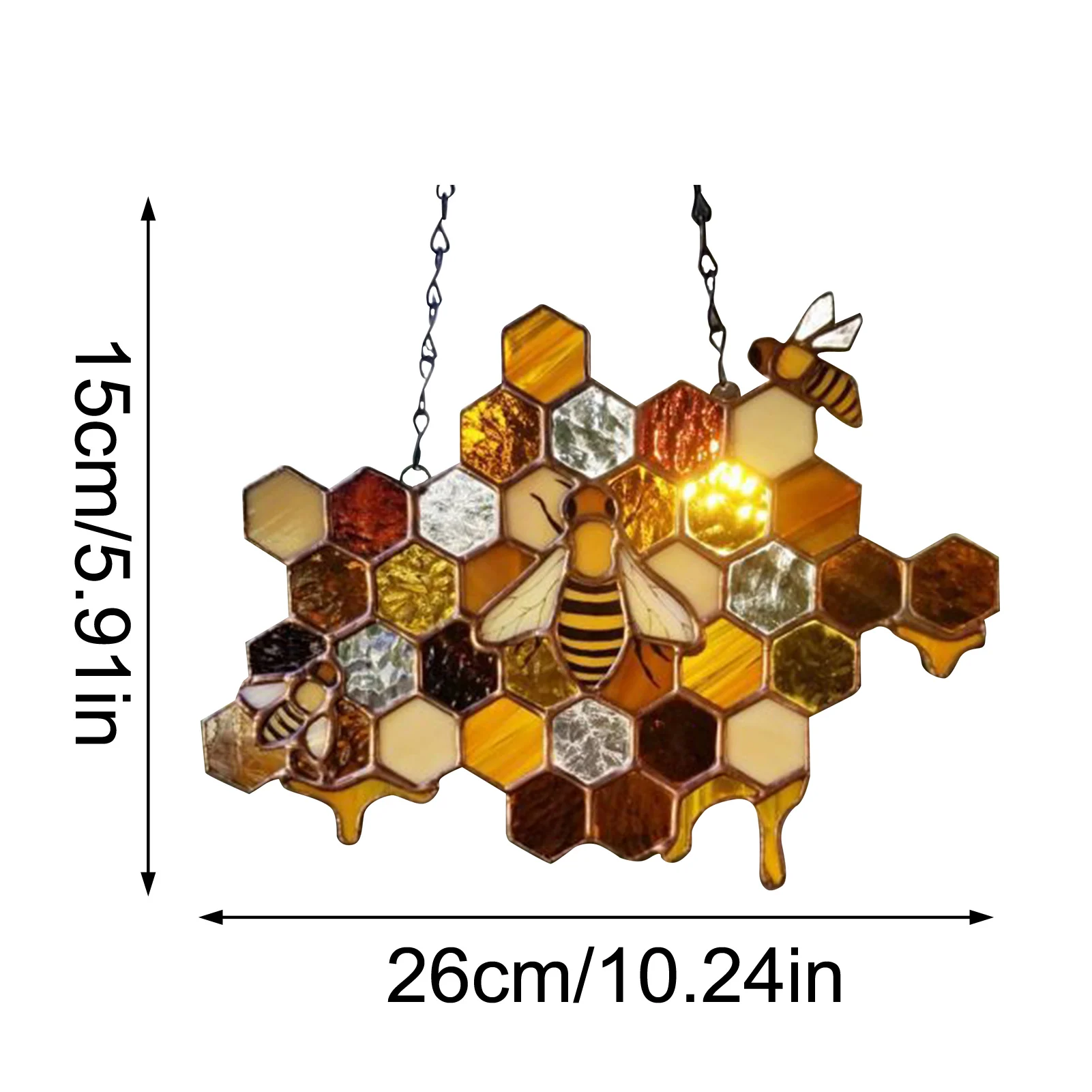 

Honeycomb Bee Sun Catcher Window Hanging Ornament Decoration Beehive Pendan Honeycomb Art Decoration For Home Garden #W0