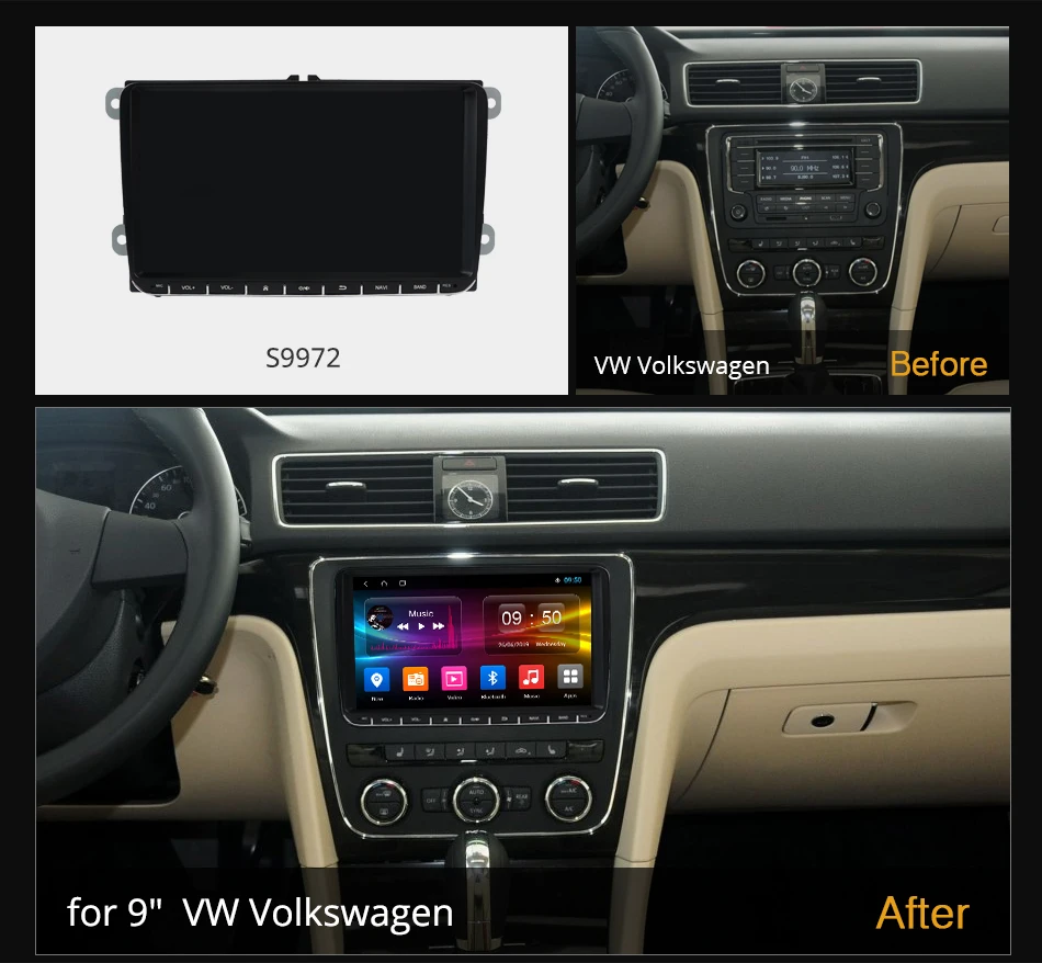 Автомобильная Мультимедийная Автомагнитола для Volkswagen Golf Polo Tiguan Passat 1280*720 Android 10 0 K6