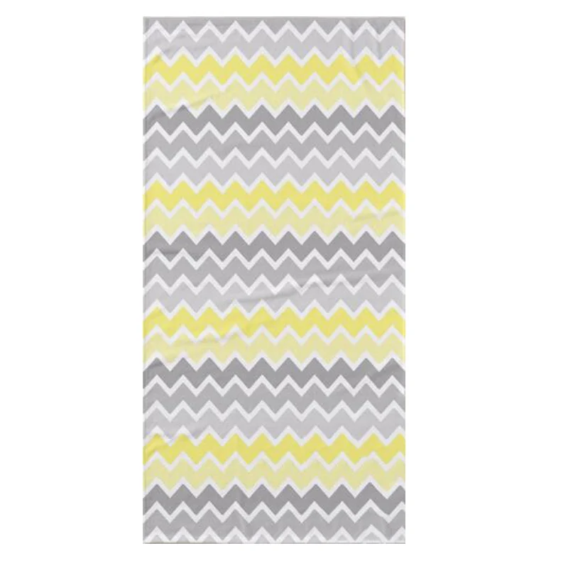 

Yellow Grey Gray Ombre Fade Chevron Zigzag Pattern Bath Towel Set Modern Classic Geometric Yoga Sport Towels Beach Swimming Surf