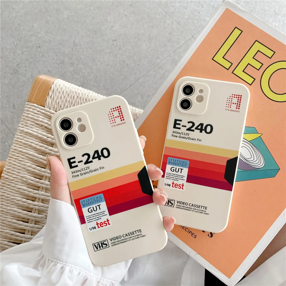 Kodak Ретро видеокассетами E 240 Телефон чехол для iPhone 7 8 плюс 12 11 Pro X XS Max XR белый