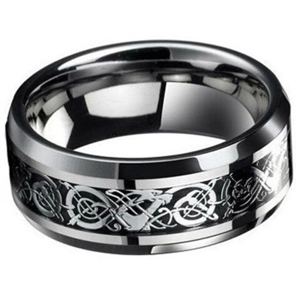 Новинка кольцо в стиле панк для влюбленных винтажное мужское из стали с драконом