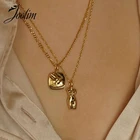 Ожерелье с подвеской Joolim из нержавеющей стали золотого цвета