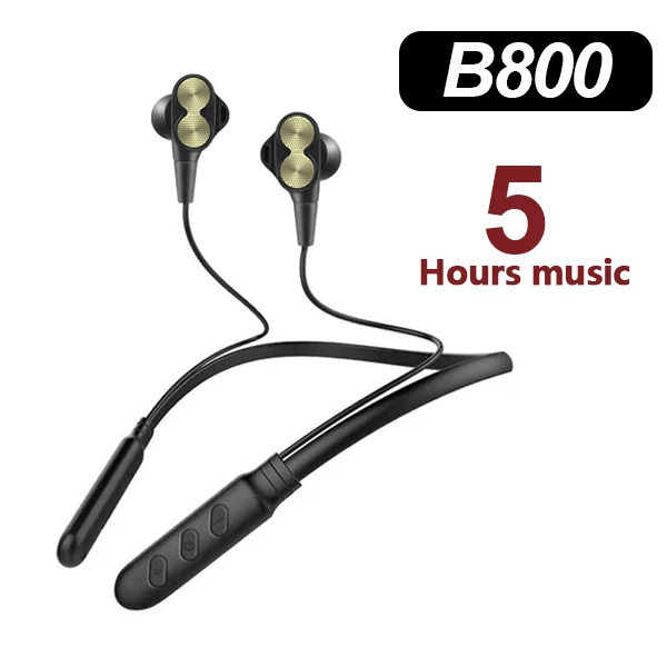 CBAOOOO B800 Bluetooth наушники беспроводные наушники спортивные стерео Bluetooth наушники Auriculars с микрофоном для телефона - Цвет: Gold B800-5 hours