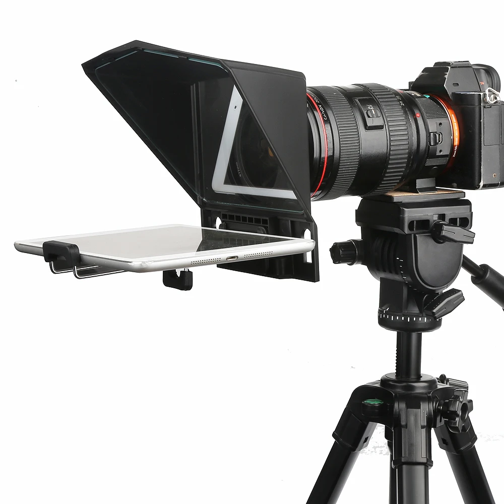 Teleprompter для iPhone X 8 смартфона ipad планшета DSLR камеры видео Vlog|Аксессуары фотостудии|