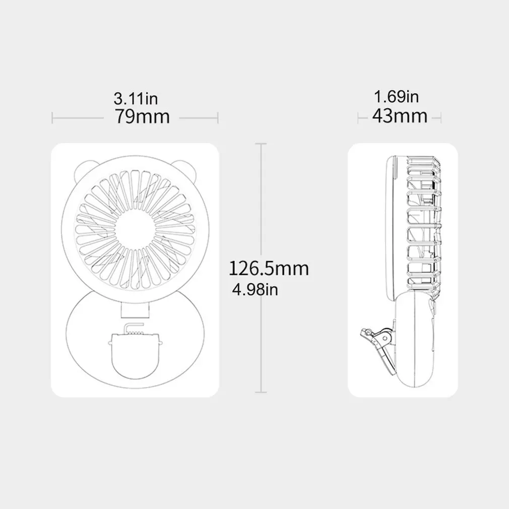 

Necklace Fan Mini Bladeless Handheld Fan Portable USB Rechargeable Personal Neck Fan Mobile Phone Lens Selfie Lamp Clip Fan