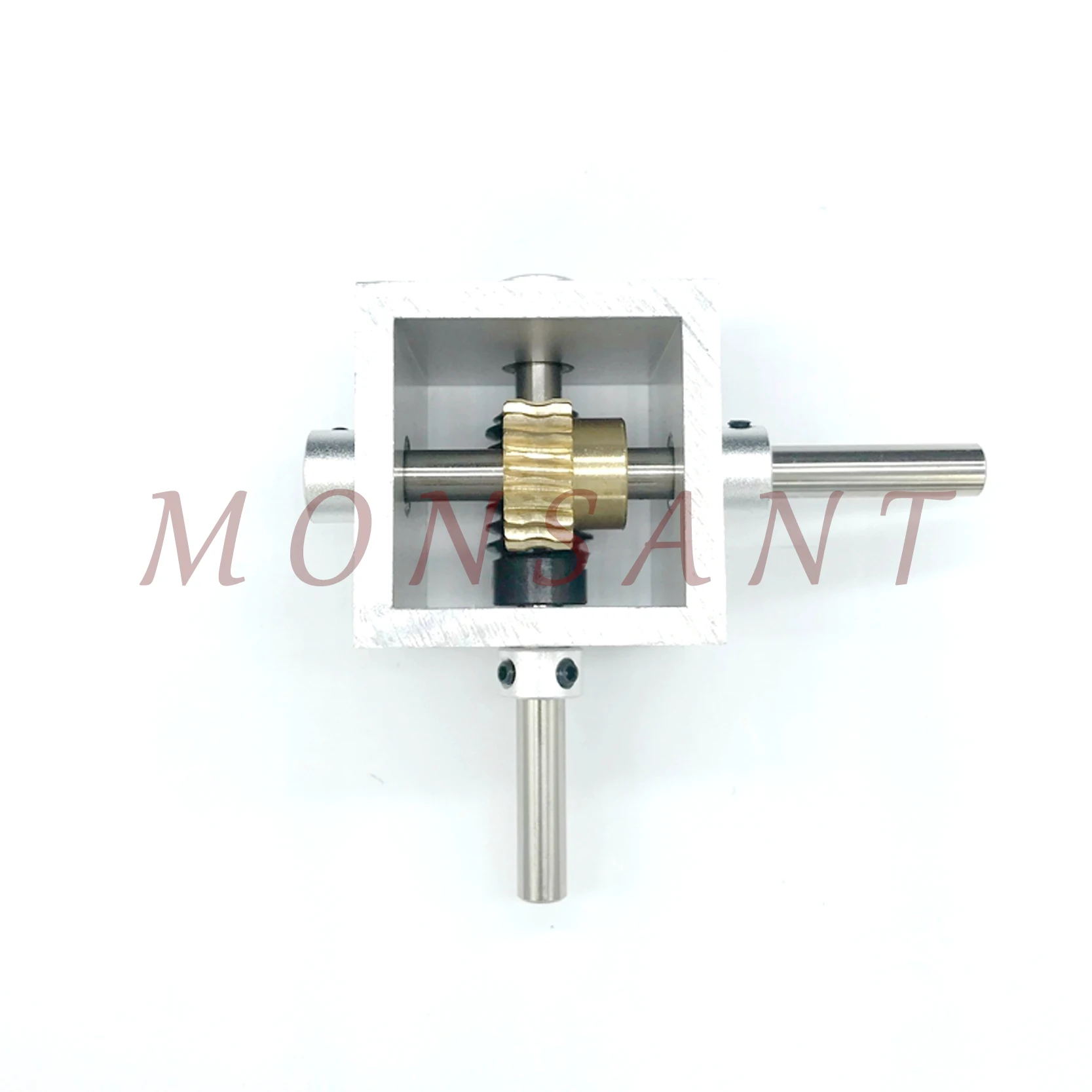 Worm Gear Reducer Small Gearbox 90 Degree Right Angle Reversing Gear Box 1:10 1:20 Angle Device