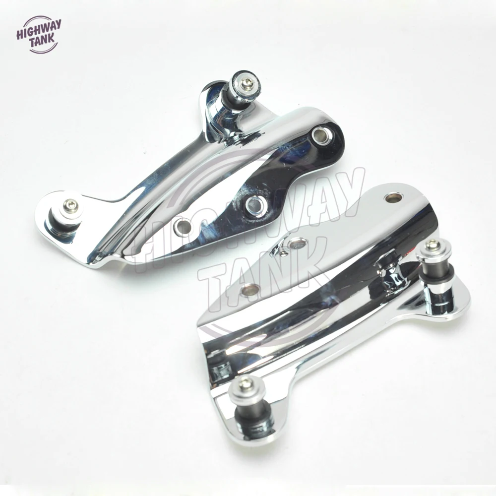 1 пара 4 четыре точки хром Мотоцикл док аппаратный комплект чехол для Harley Road King FLHR