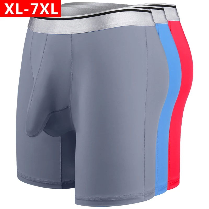 

3Men's Striped Underwear Men's Boxers Bullet Extended Separation Bag Anti-Curling Anti-Wear Leg Boxer