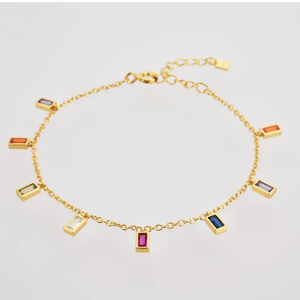 Ожерелье-чокер женское из серебра 925 пробы Радужное | Украшения и аксессуары