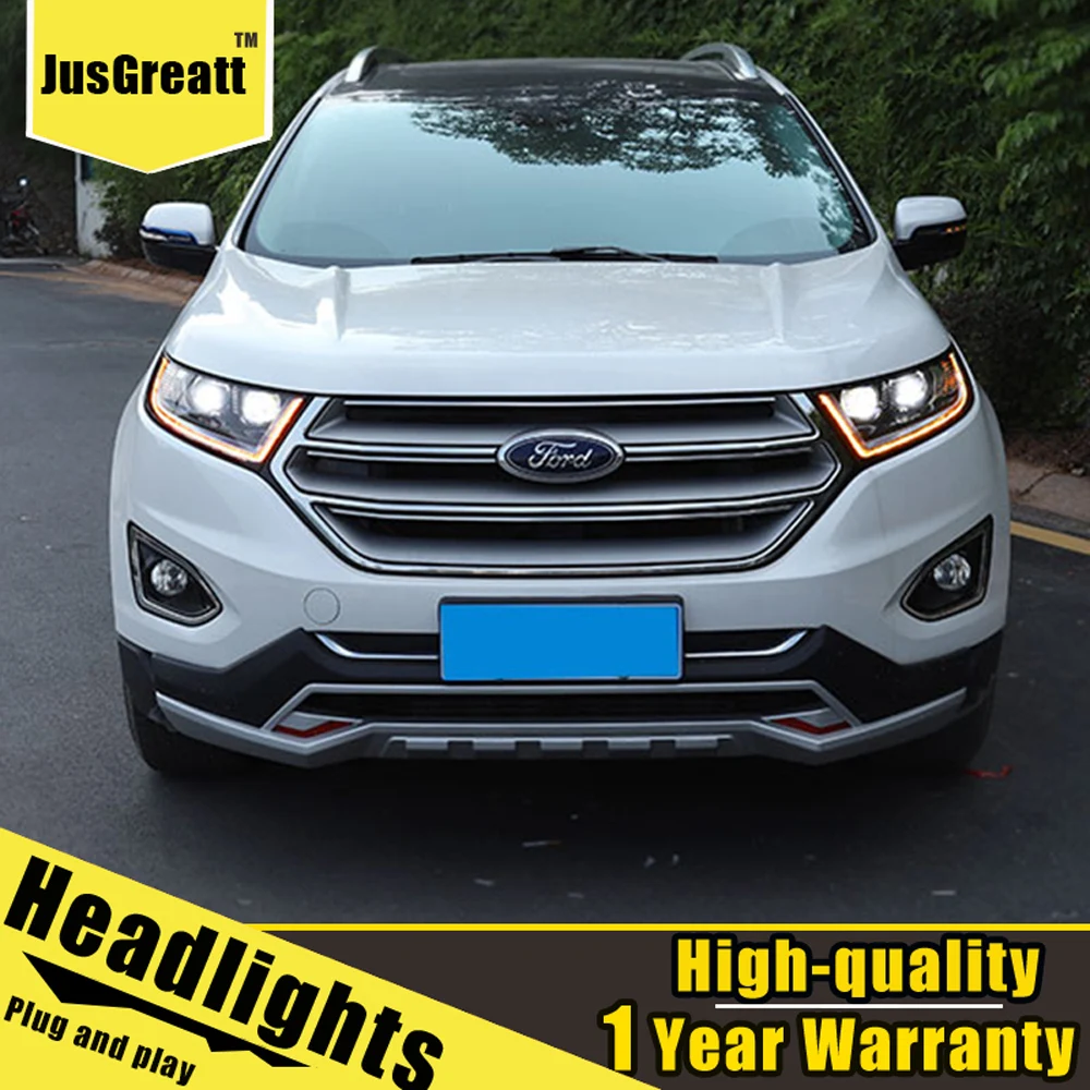 

A Pair For Ford edge LED Headlights 2015-2018 edge HID Head Lamps Bi Xenon Beam Fog Daytime Running Lights Dynamic Turn