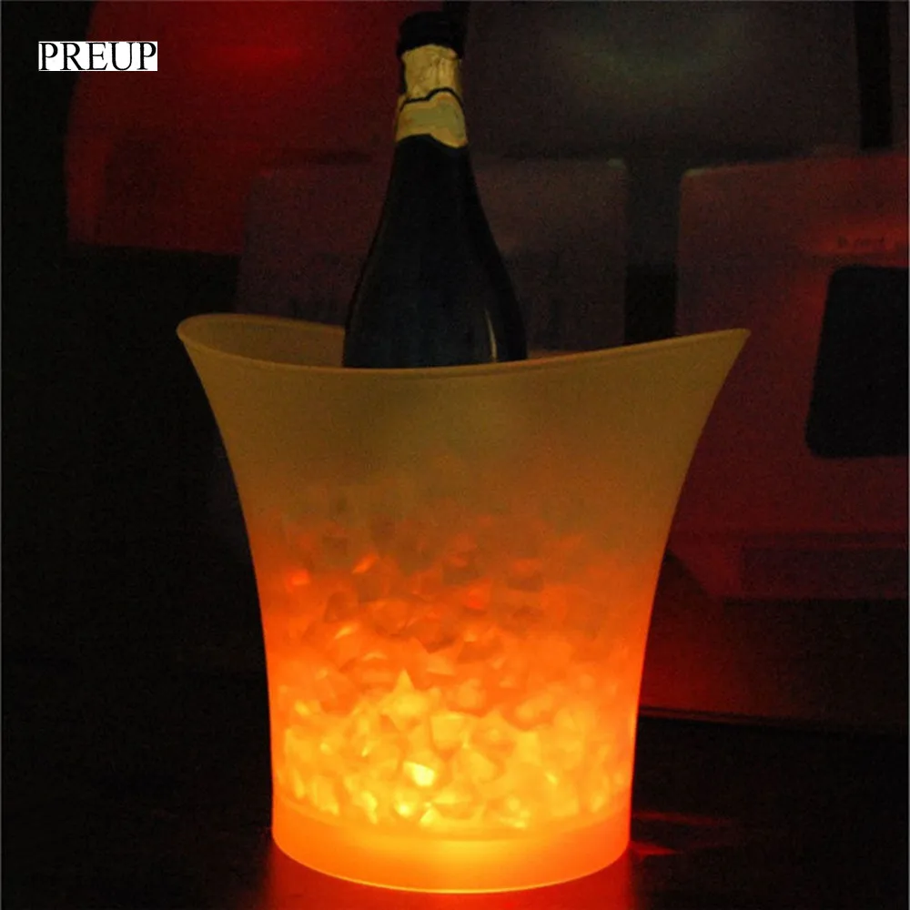 5L 3 цвета светодиодный RGB светильник изменяемое ведро для льда бокалы шампанского