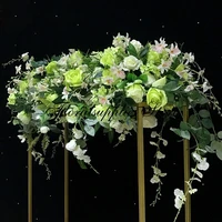 2pcs large wedding centerpiece gold flower stand 315 inch tall metal props decorative pillars backdrop panel frame