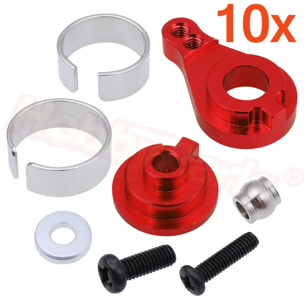 

10 Sets Aluminum Alloy Steering Servo Horn Arm 25T 0033 For WLtoys 12428 12423 1/12 RC Car Parts