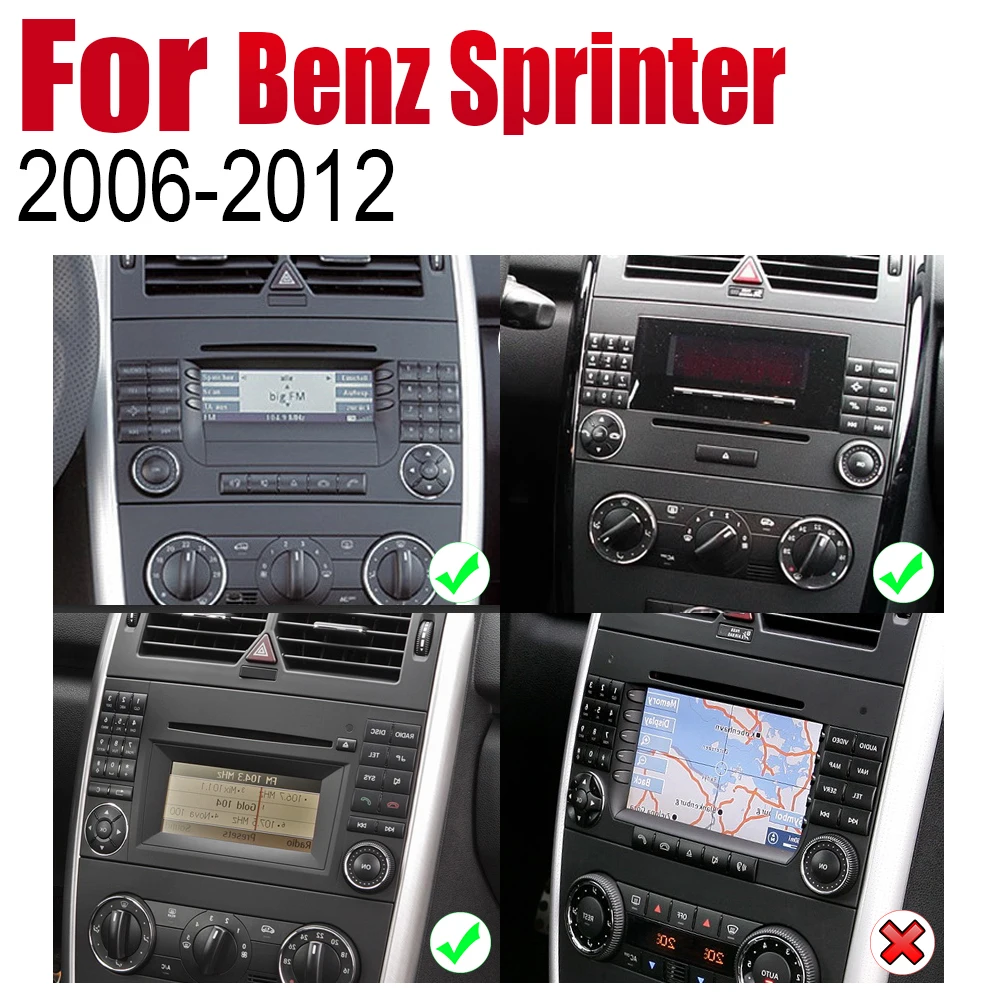 Авторадио 2 Din Автомобильный dvd-плеер на основе Android для Mercedes Benz Sprinter 2006 ~ 2012 NTG GPS