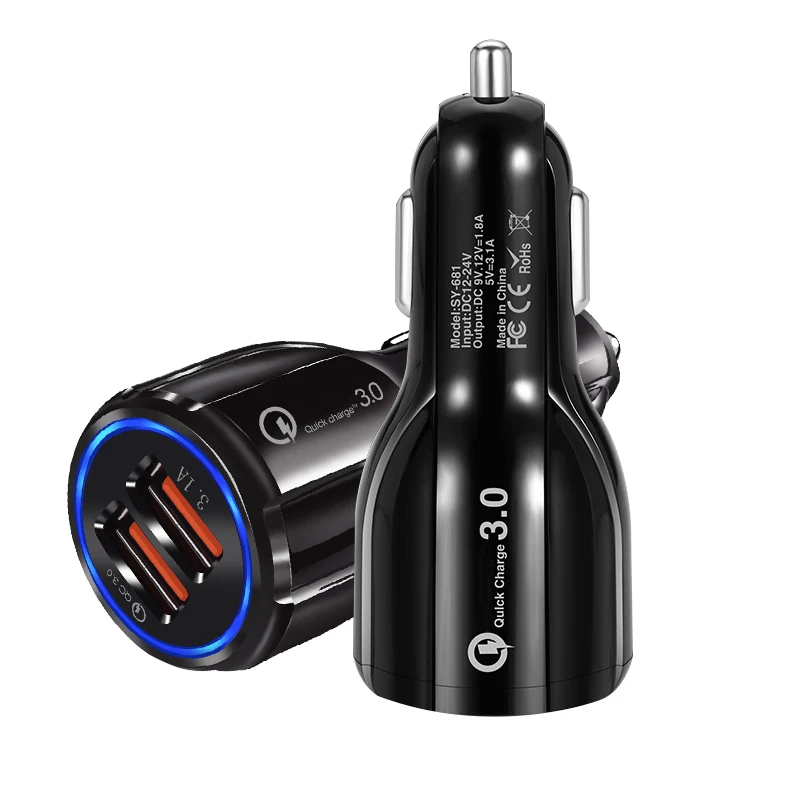 Быстрая зарядка 3 0 Автомобильное зарядное устройство прикуриватель адаптер для