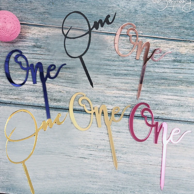 Буквенный один торт Топпер 1 st на день рождения кексы топперы для торта флаги