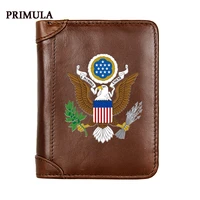 luxury great seal of the united states male genuine leather wallets men wallet credit business card holders purses high quality
