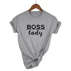 Женская футболка с буквенным принтом boss lady, хлопковая Повседневная забавная футболка для леди, хипстерская футболка Tumblr, Прямая поставка