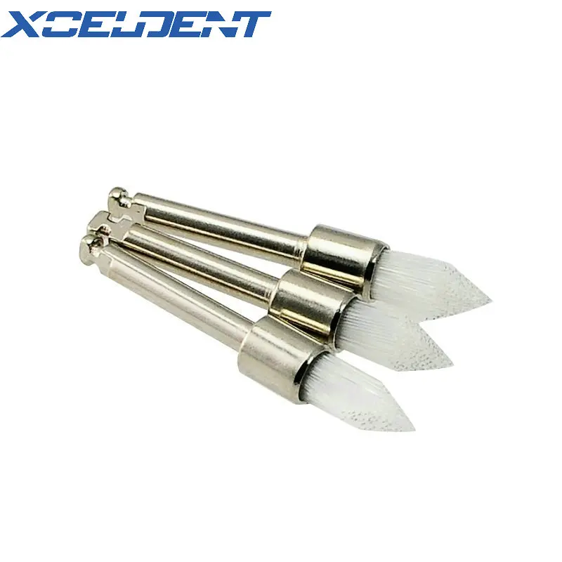 100 шт. белая зубная полировальная щетка полировщик профи резиновая защелка