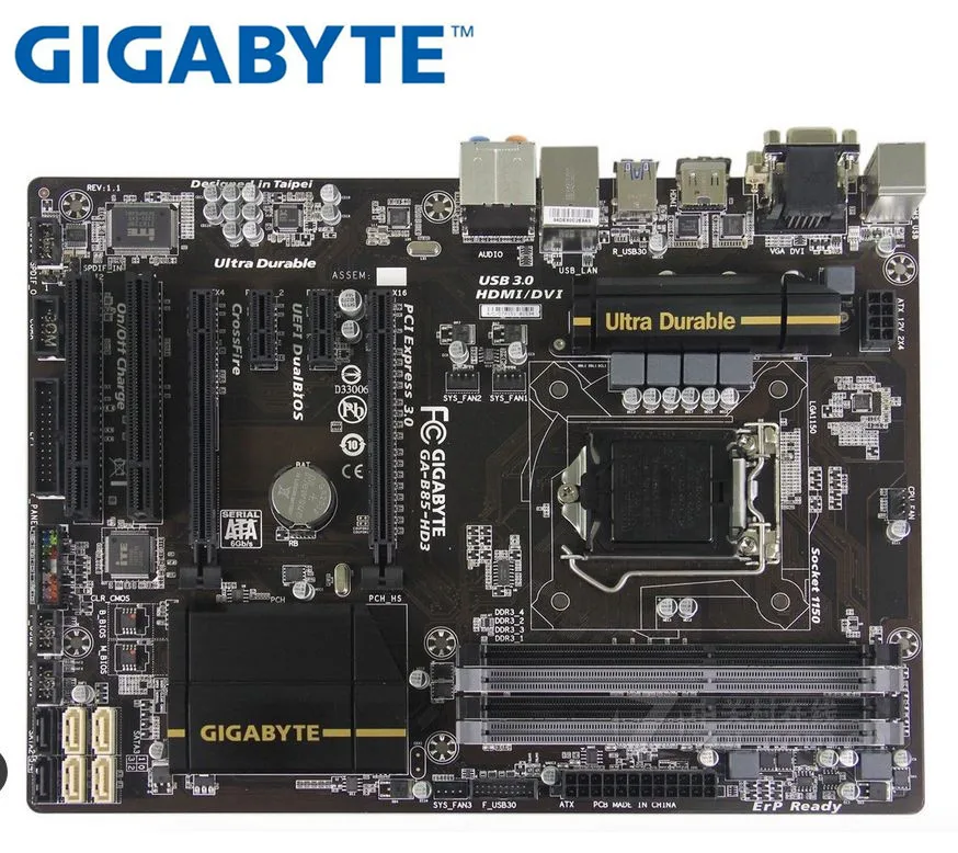 Gigabyte GA-B85-HD3 оригинальная материнская плата для intel LGA 1150 DDR3 B85-HD3 32 ГБ для i3 i5 i7 22 нм cpu настольная материнская плата