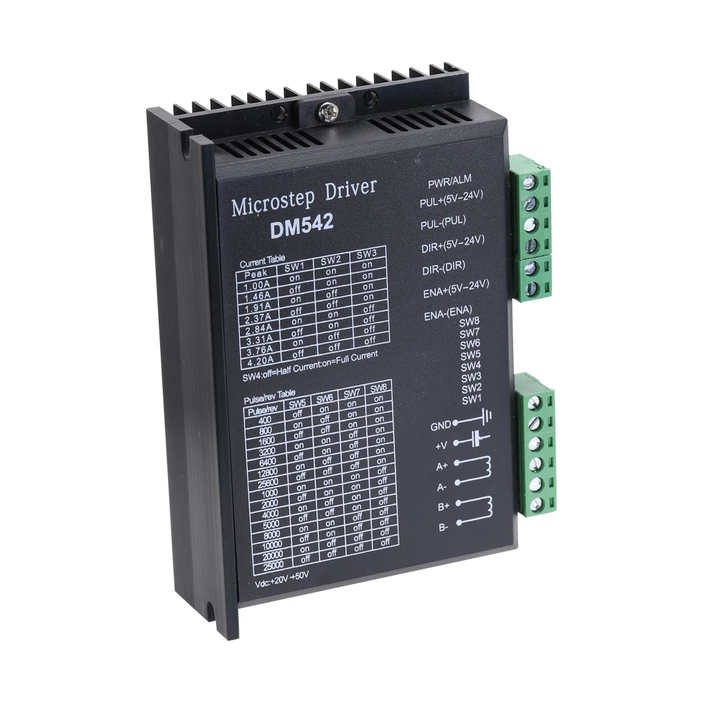 Цифровой Драйвер шагового двигателя DM542 2 фазный контроллер 24 60 В постоянного