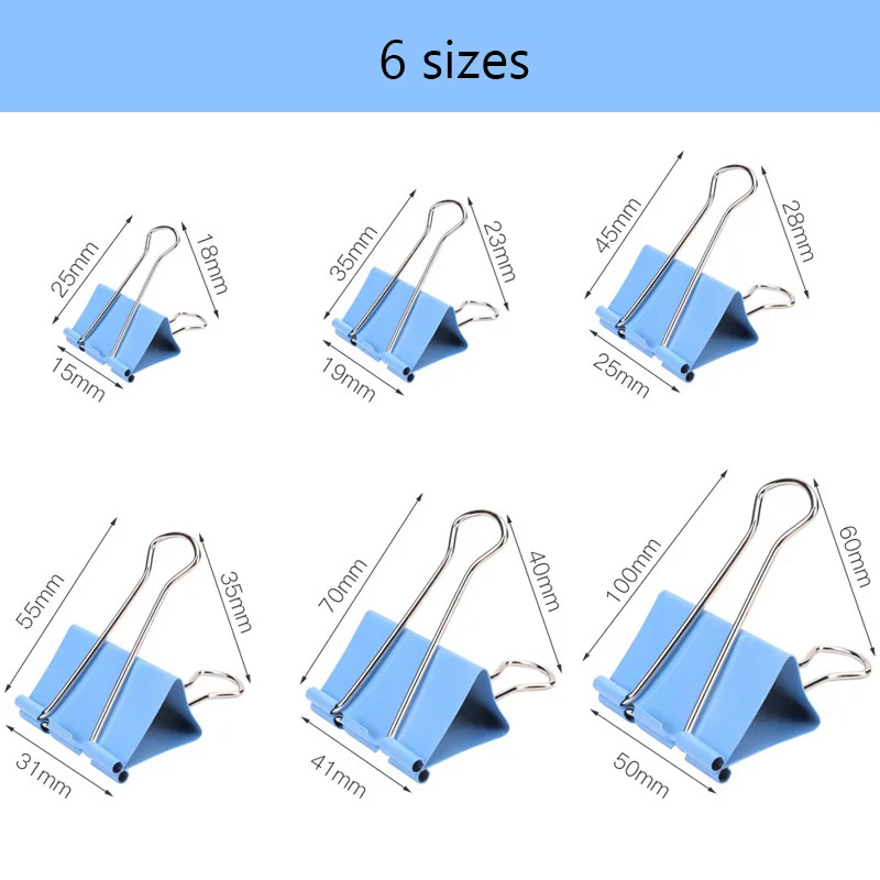 

Color Long Tail Clip Student Stationery Paperclips Office Metal File Wallet Paper Clips Novelty Stationery Binder Clips Supplies