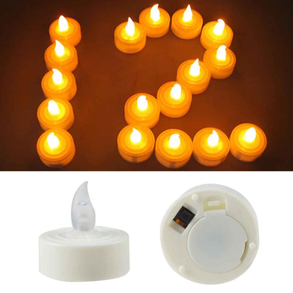 Беспламенная Моделирование свечи электронный праздник Бездымный Tealight украшения