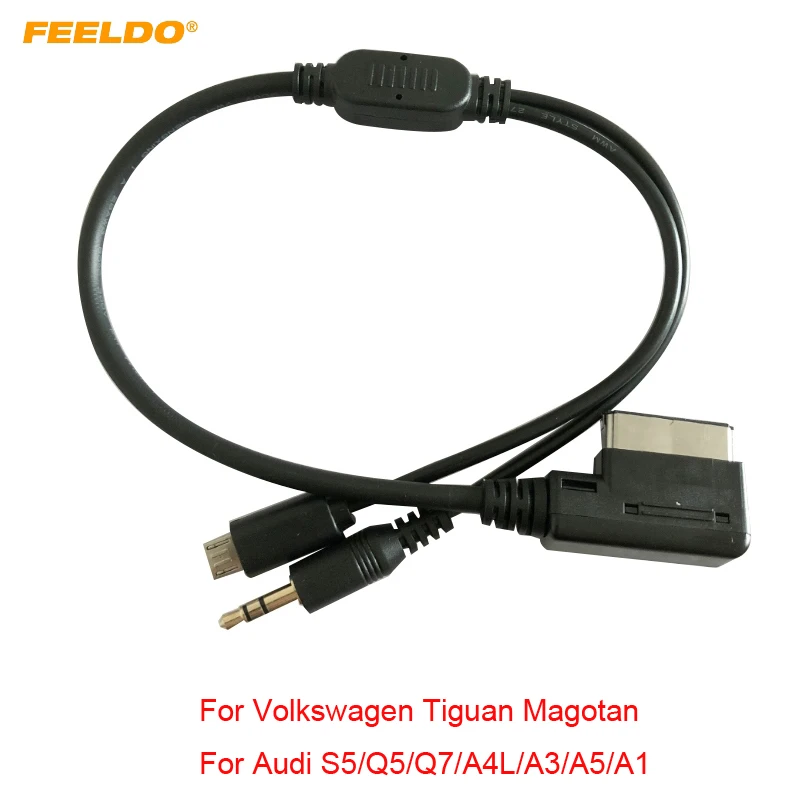 Автомобильный аудио музыкальный интерфейс FEELDO AMI/MDI/MMI к разъему 3 5 мм Micro USB AUX