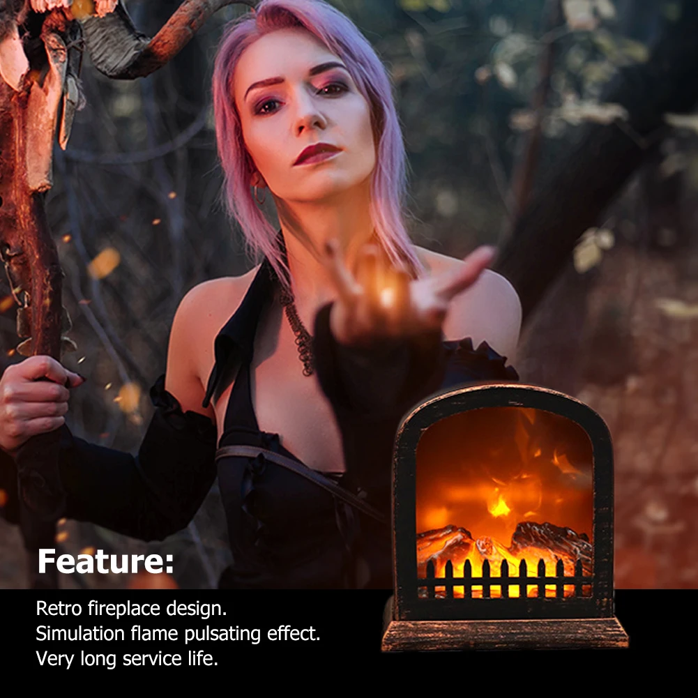 Хэллоуин лампа для камина орнамент Портативный масляная ретро вечерние