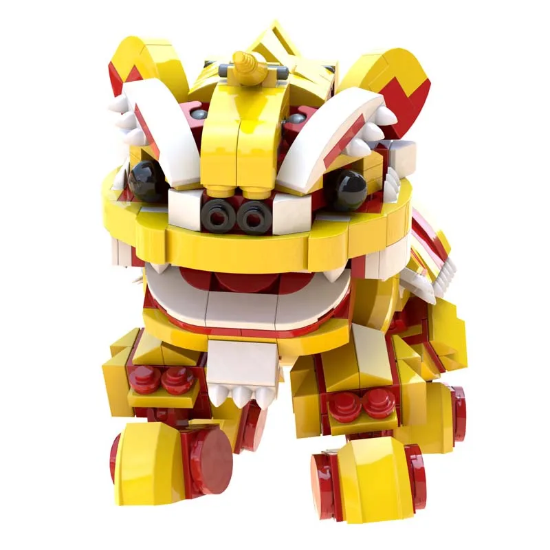 522 шт. Детский конструктор танцевальный Лев|Игрушечные кубики| |