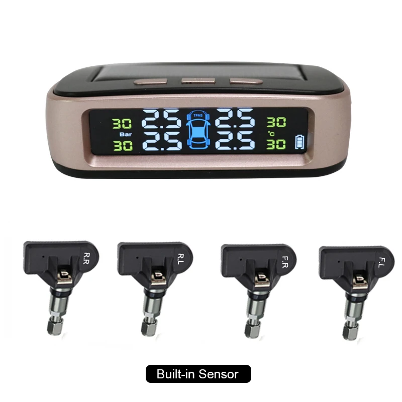 Internal Sensor Солнечный TPMS датчик давления в шинах, Автомобильный датчик в режиме реального времени, внешний датчик s TP068, ЖК-дисплей, система мониторинга давления в шинах - Тип: Internal Sensor