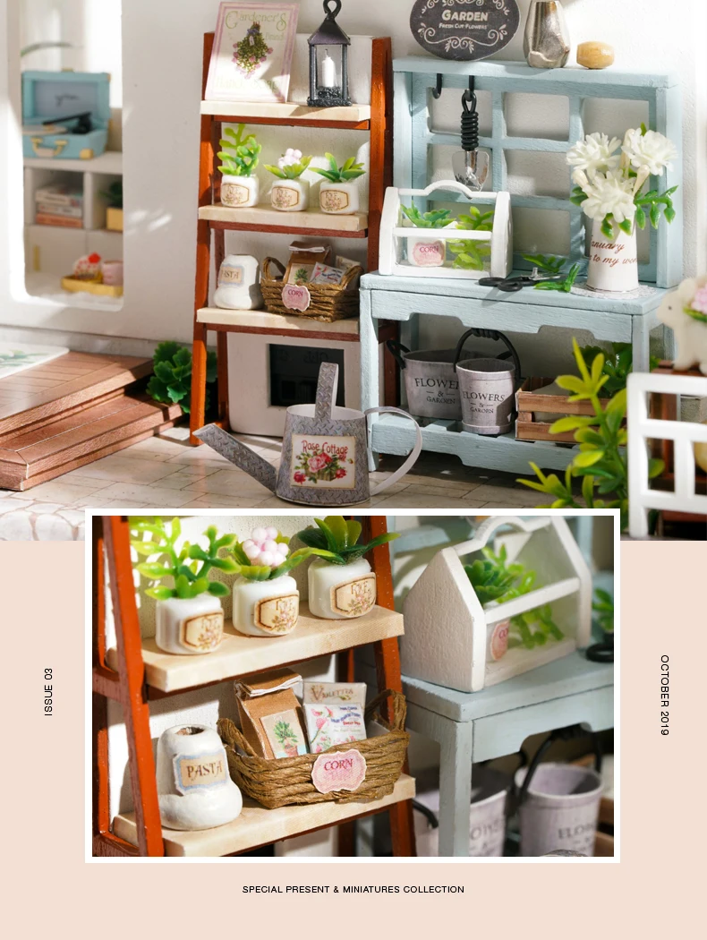 Кукольный дом DIY Миниатюрный с деревянной мебели сборный кукольный домик набор С Пылезащитным покрытием кукольные домашние игрушки для взрослых Рождественский подарок