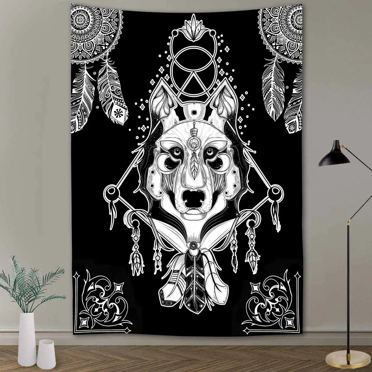 

Simsant Seven Chakra Tapestry Indian Chakra Tapestries Wall Hanging Egyptian Gods Anubis Sculpture Meditation Studio Decor