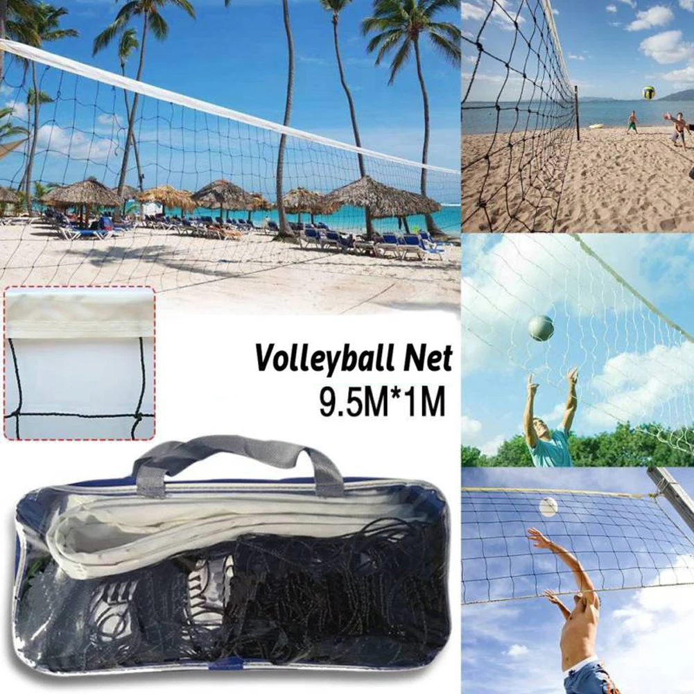 

9.5x1m Volleyball Net Polyethylene Material Beach Volleyball Net Outdoor Volleyball Net For Practice Training Universal Style
