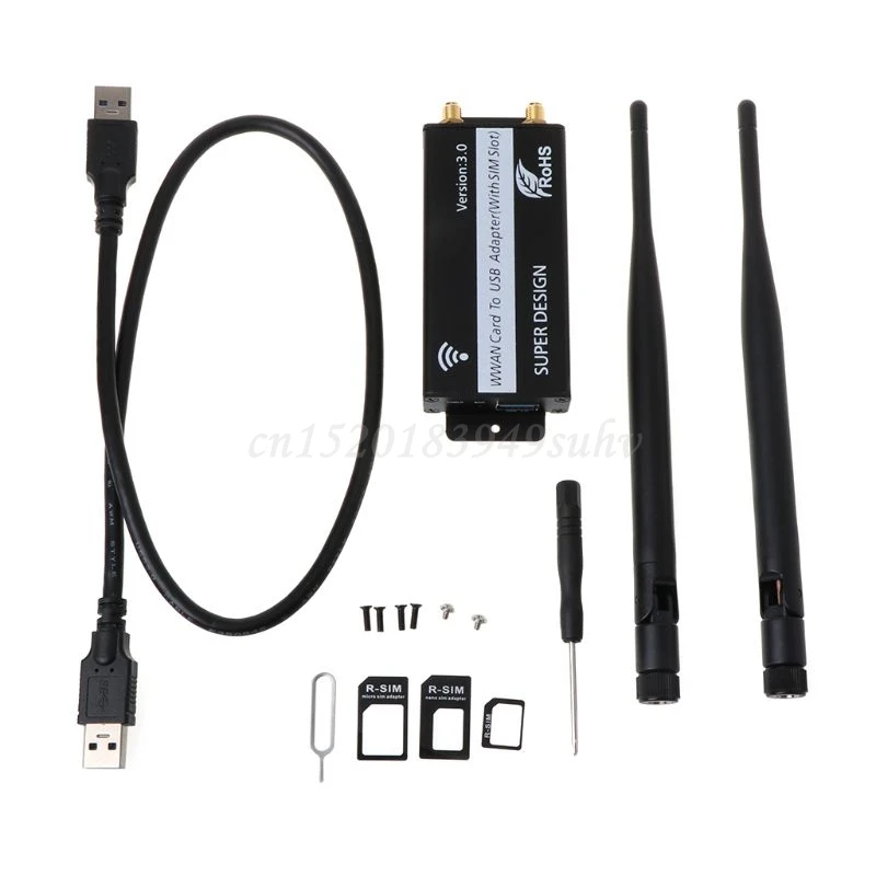 Фонарь M.2 адаптер USB 3 0 со слотом для SIM карты модуля WWAN/LTE/4G (включая Внешний