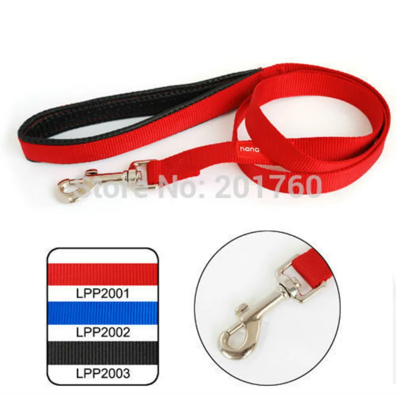 

Pet Products Supplies Harnesses Color Nylon Solid 2.0cm Lively Pet Dog Plain Padded Lead (3 Colors) 3 Pcs/lot