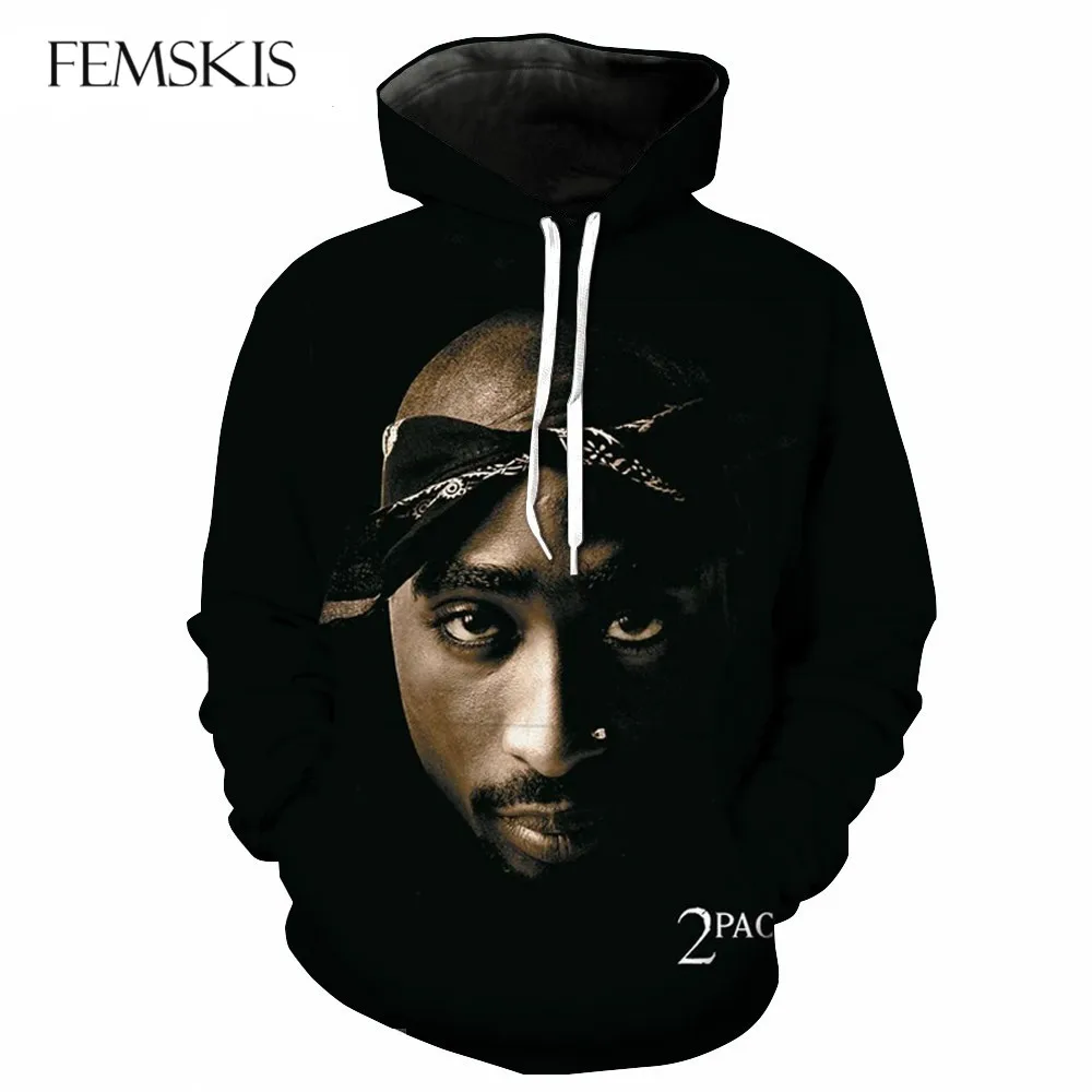 

Модная весенняя одежда femski Tupac 2 Pac хип-хоп с 3D принтом, толстовки для мужчин и женщин, толстовка с длинным рукавом и капюшоном, повседневная с...