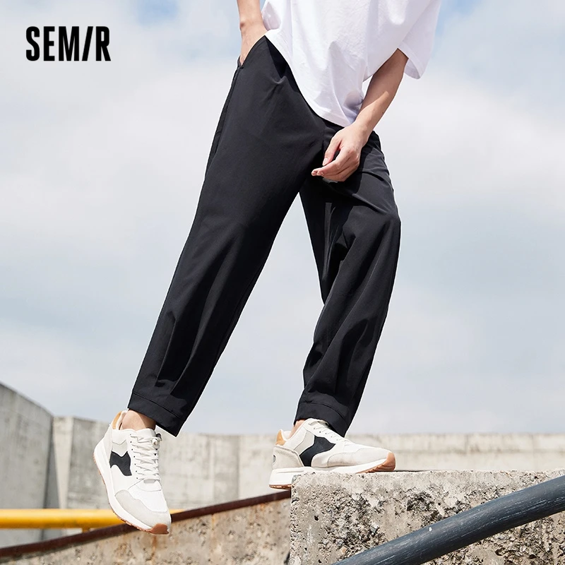

SEMIR Casual Pants Men Summer 2021 New Moisture-Absorbing Quick-Drying Thin Sports Jogging Loose Feet Ninth Point Pants