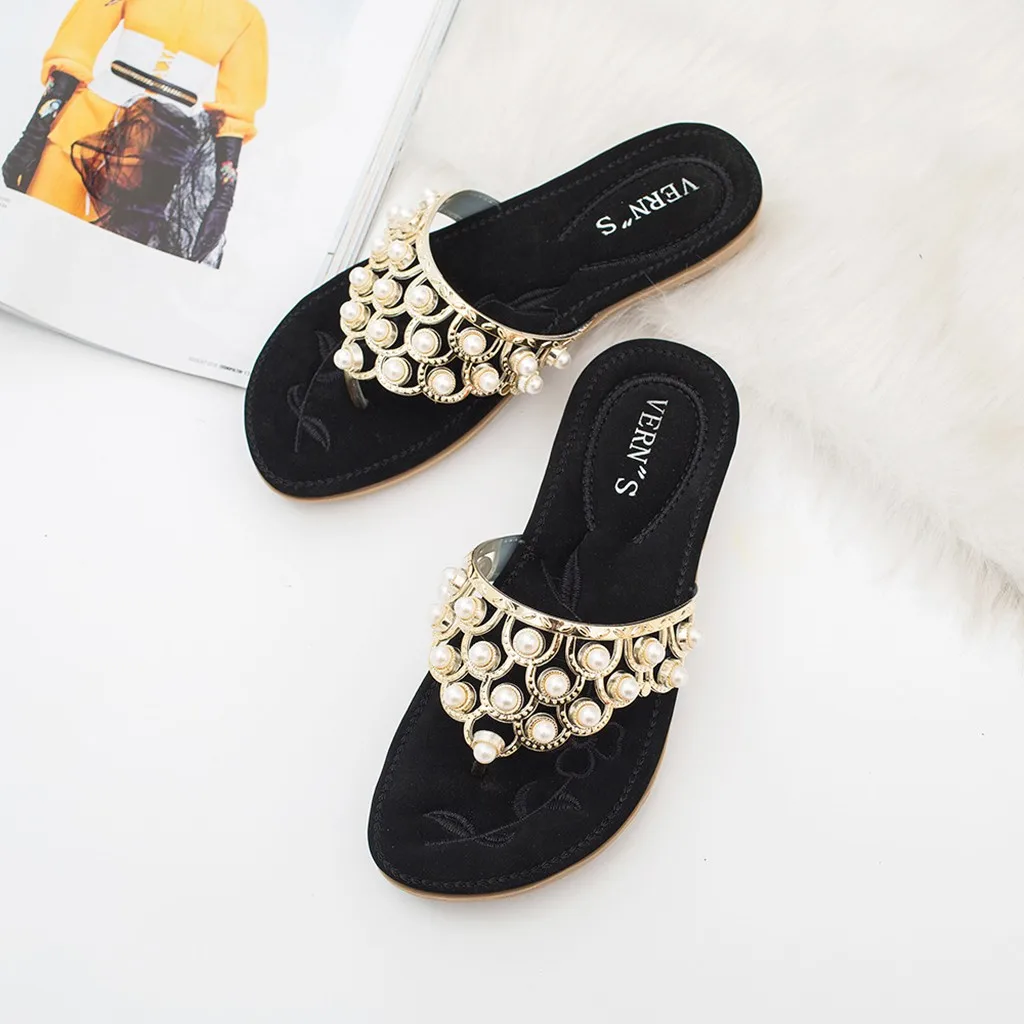 Шлепанцы в богемном стиле женская летняя пляжная обувь ретро повседневные