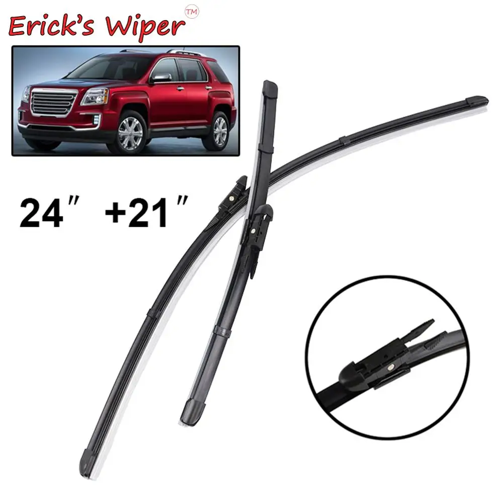 

Erick's Wiper Front Windshield Windscreen Natural Rubber Wiper Blades Set For GMC Acadia MK 1 2012 - 2016 24" 21" 2013 2014 2015