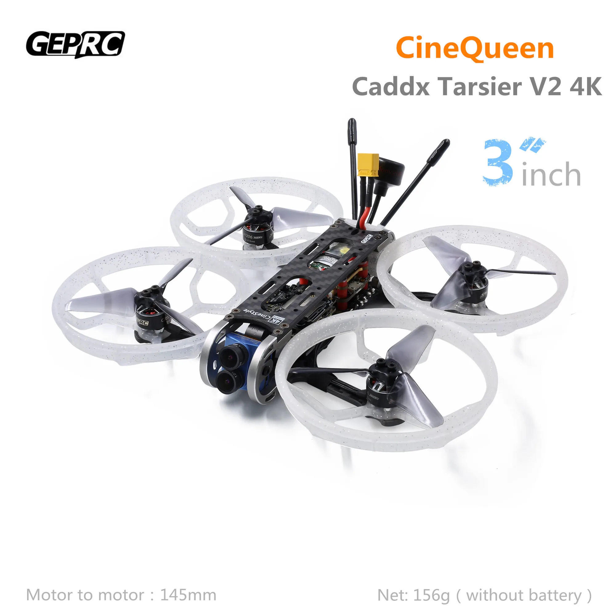GEPRC CineQueen Caddx Tarsier V2 4K Камера стабильный F4 30A 4S FPV 3 дюймов CineWhoop Квадрокоптер|Детали и
