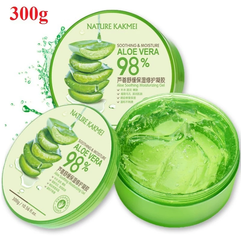 

300g Natural Aloe Vera Smooth Gel Acne Face Moisturizing Anti-sensitive Sunscreen Aloe Vera After Sun Repair Day Cream Skin Care