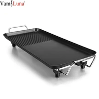New Korean Household Electric Oven Smokeless Nonstick Barbecue Machine Electric hotplate Teppanyaki Grilled Meat Pan 1400W
