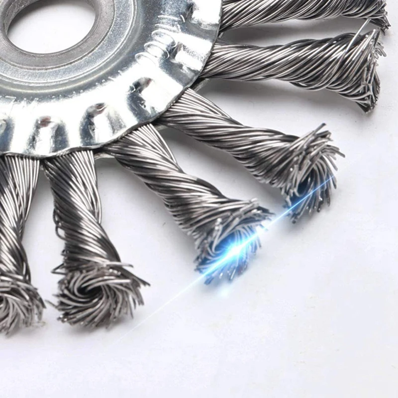 

5 Pcs 115mm Flat Wire Wheel,Knot Wire Brush for Angle Grinder,Wire Wheel for Rust Removal,Paint Removal,Sanding,Deicing